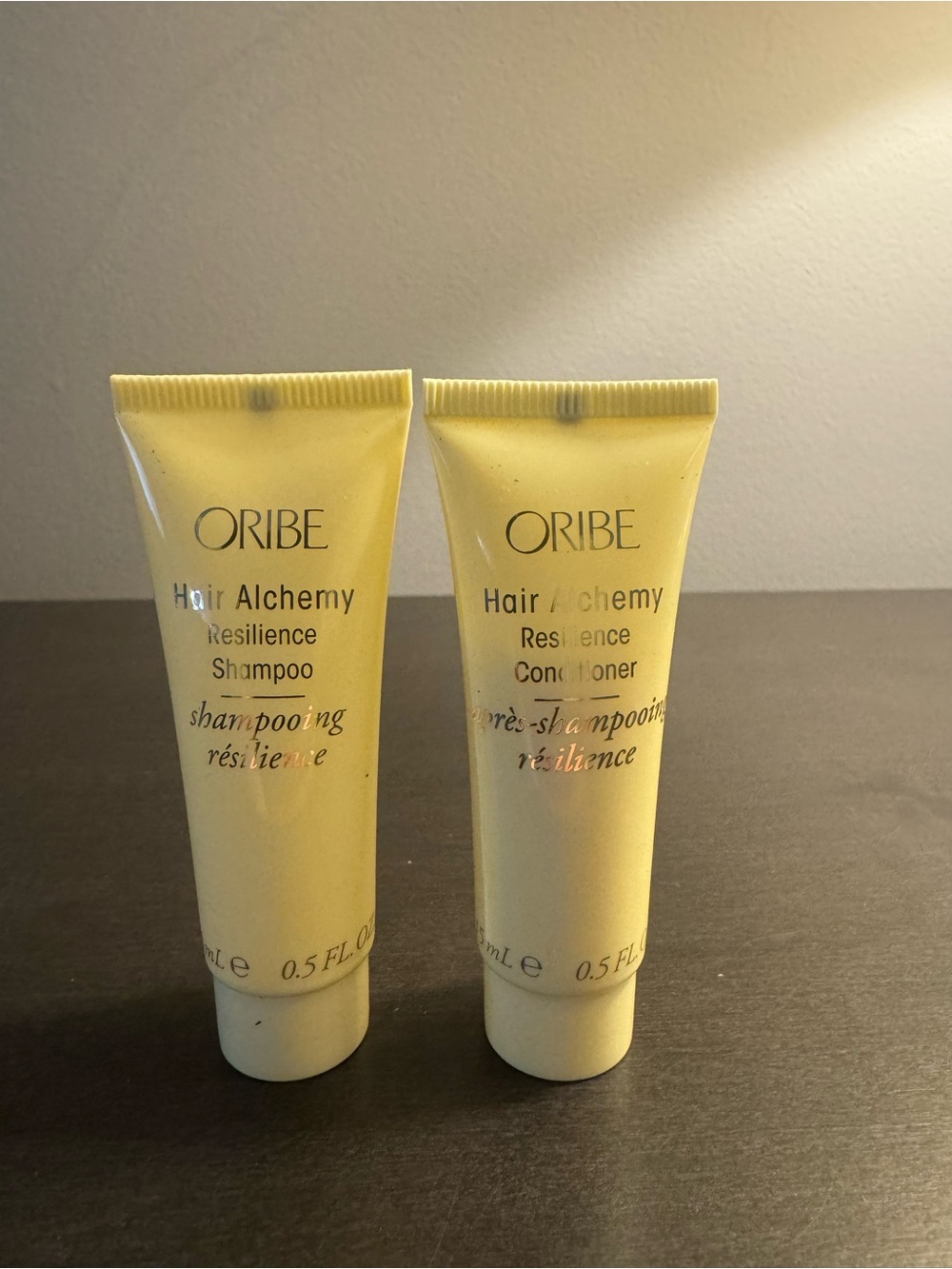 Oribe Hair Alchemy Resilience Shampoo & Conditioner Travel Set .5 oz 15 ml Each